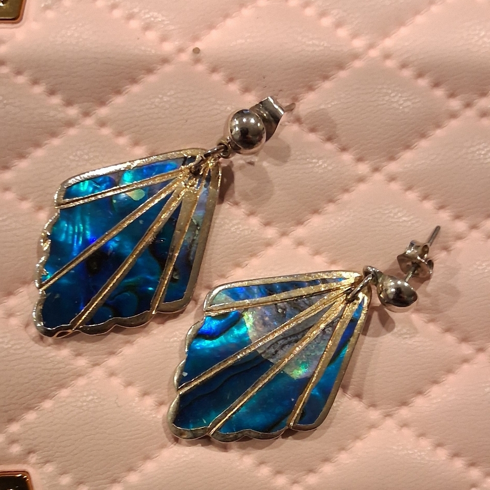 Vintage Blue and Silver Earrings
